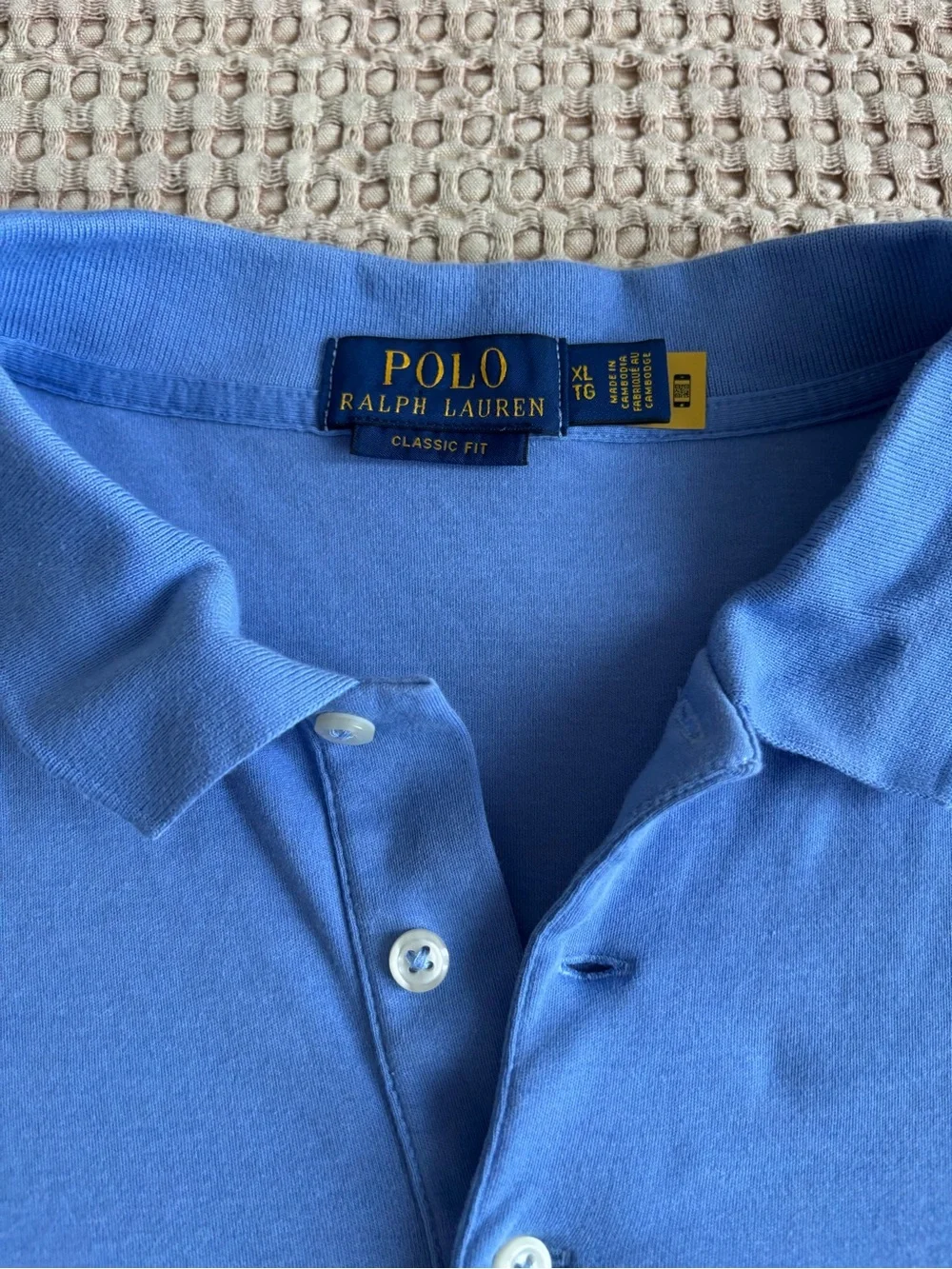 Ralph Lauren Light Blue Polo Shirt with Embroidered Pony